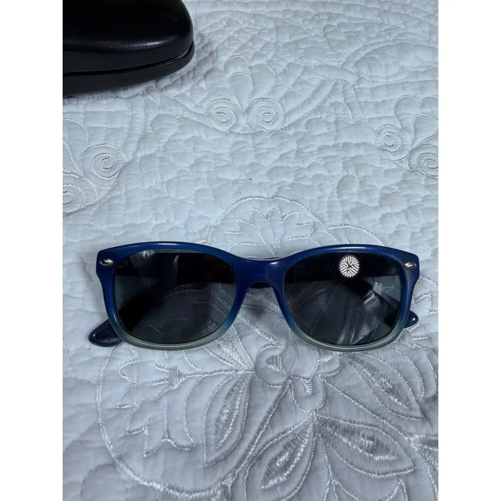 Ray-Ban Junior Kids Blue Square Rimmed Sunglasses w/ Case Youth Designer Shades